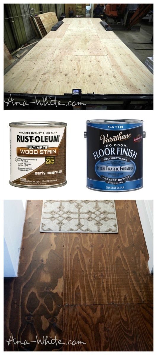 Video:How To Stain Plywood Floor Subfloor Flooring: Tiny House Build ...